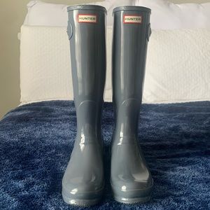 Hunter Tall Rain Boots, US Women’s Size 11, Slate blue/grey
